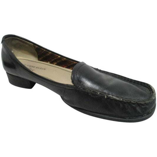 Ak Anne Klein Black Iflex Square Toe Loafer Slip On Flats Size Us