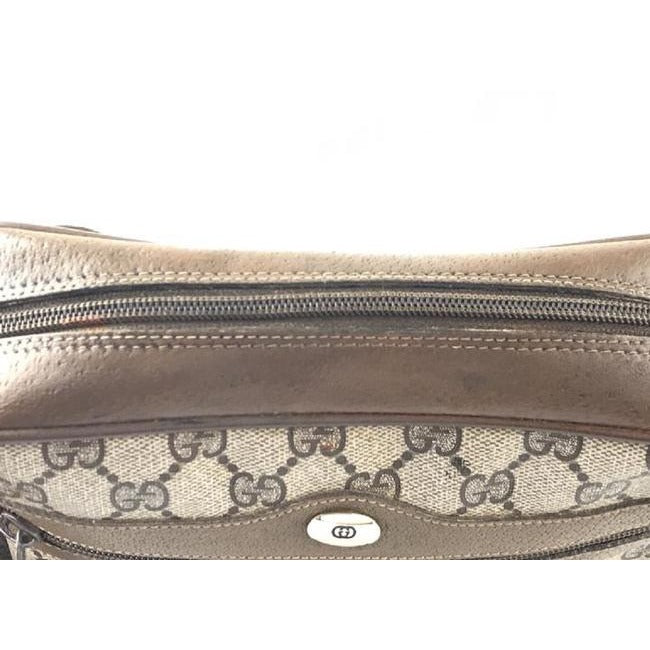 Gucci Vintage Pursesdesigner Purses Shades Of Brown Large G Logo Print Coated Canvas And Leather Wit