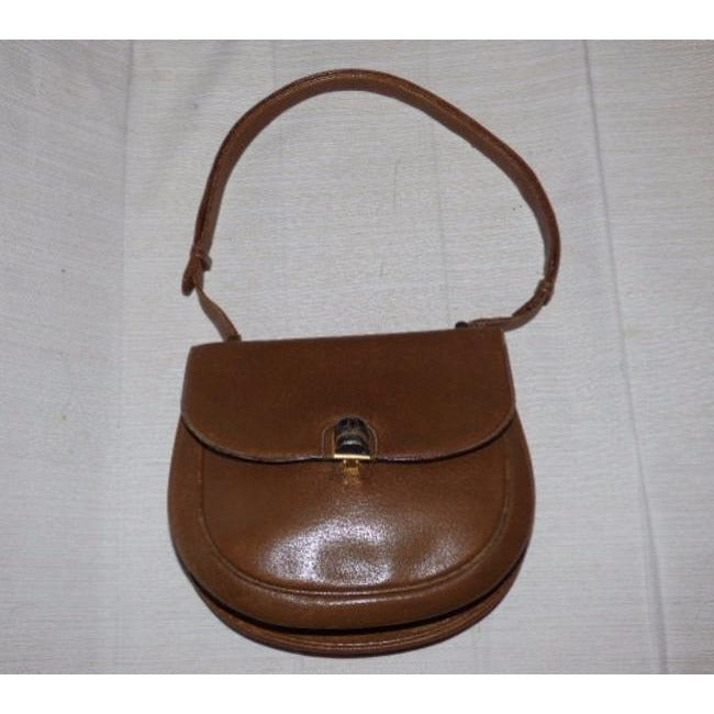 SALE! Gucci Early Bamboo Brown Leather Canteen Crossbody