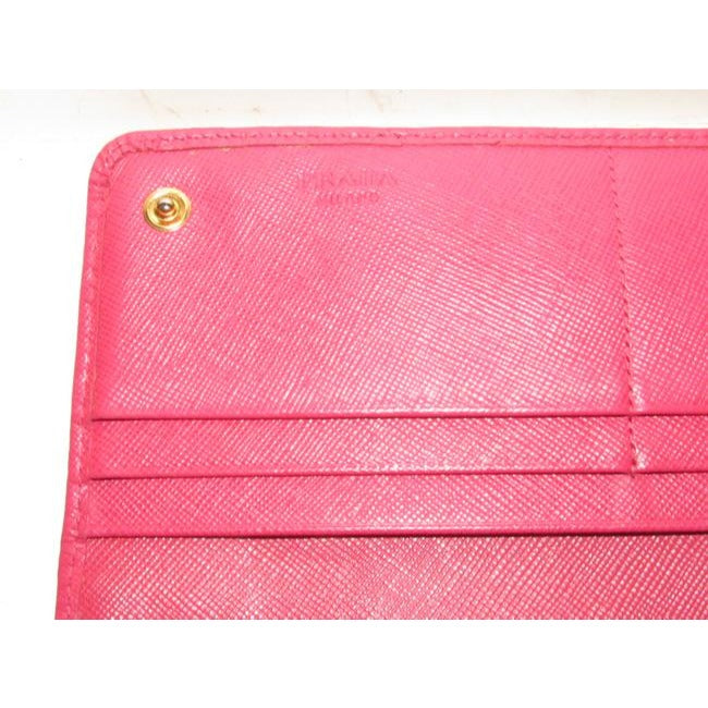 Prada Rose Colored Saffiano Leather Wallet