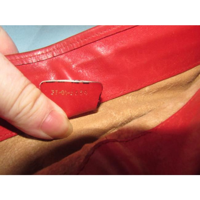 Gucci Vintage Pursesdesigner Purses Red Gg Canvas Clutch