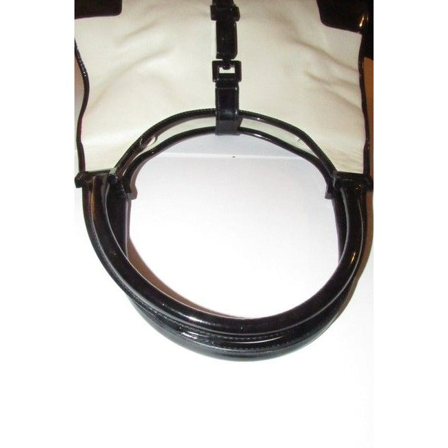 Gucci Shoulder Bag Bardot Jackie Handle White Black Leather Satchel