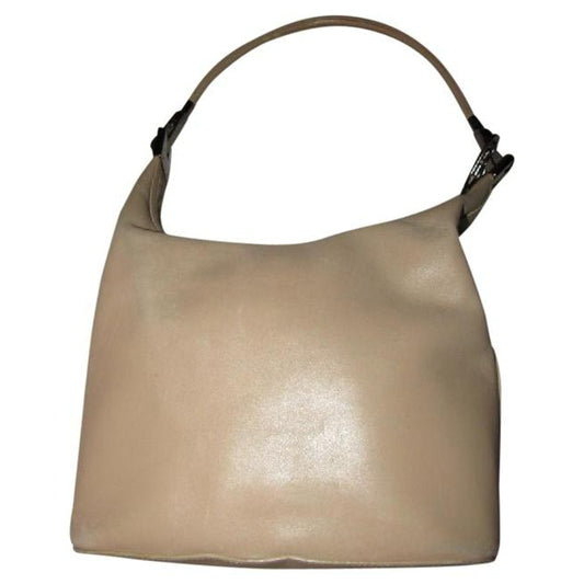 Gucci Vintage Ivory Leather Hobo Bag