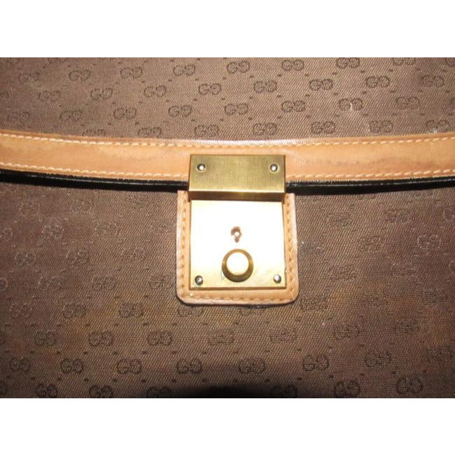 Gucci Brown Micro Guccissima Print Leather And Canvas Clutch