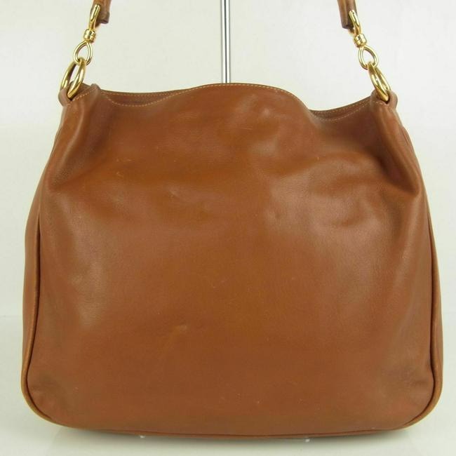 Gucci, 'Sarah flip top', mod look, large, chestnut brown leather, shoulder or handheld purse with removable strap & bamboo handle