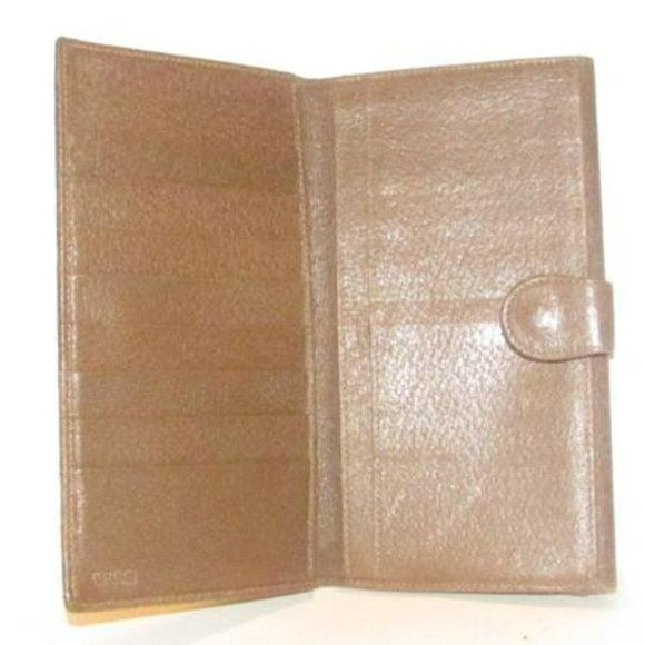 Gucci Khaki Square G Logo Print Vintage Wallet- Like new!