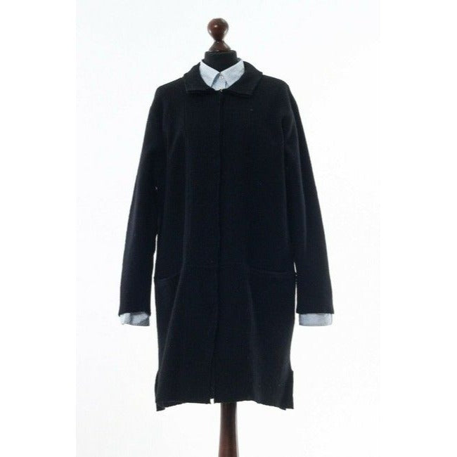 Marimekko Black Wool Long Coat