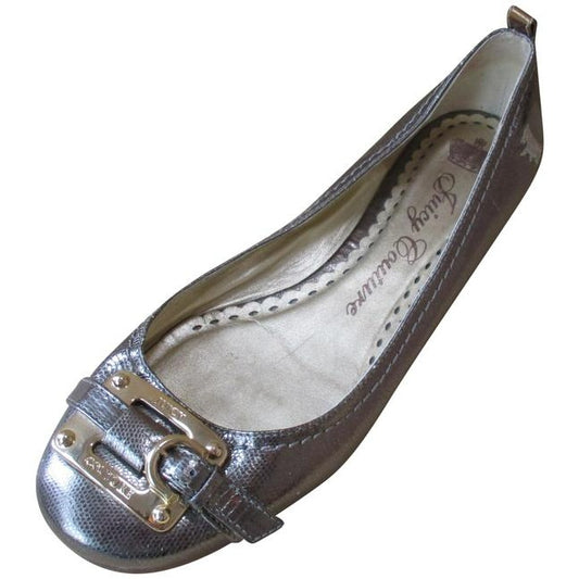 Juicy Couture Bronze Metallic Ballet Buckle Accent Flats Size Us