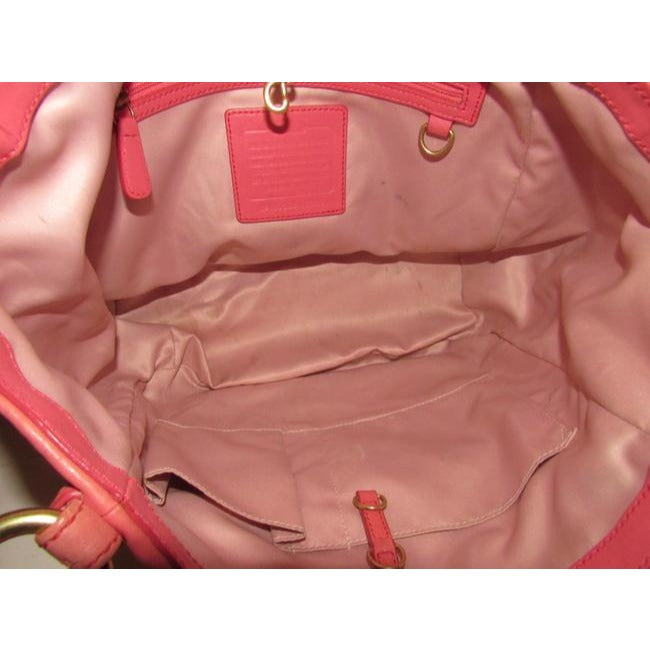 Coach Vintage Pursesdesigner Purses Buttery Soft White And Pink Leather With Gold Hardware Satchel