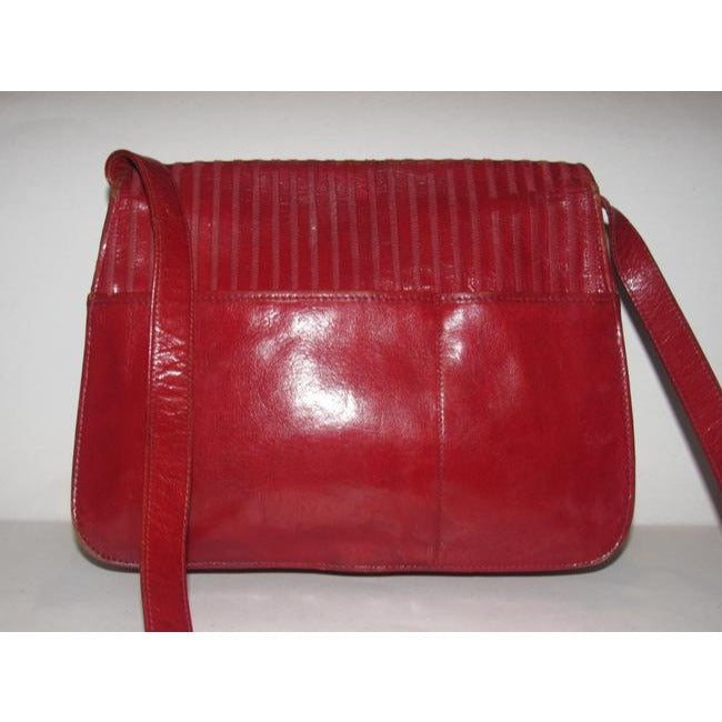 Fendi Vintage Envelope Pursesdesigner Purses Red Lacquered Or Patent Leather And Supple Red Leather