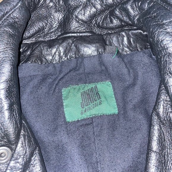 Vintage 1990's, Black Leather Jean Paul Gaultier structured jacket from Paris!