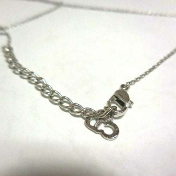 Dior Silver/Crystal Lariat Style Charm Necklace