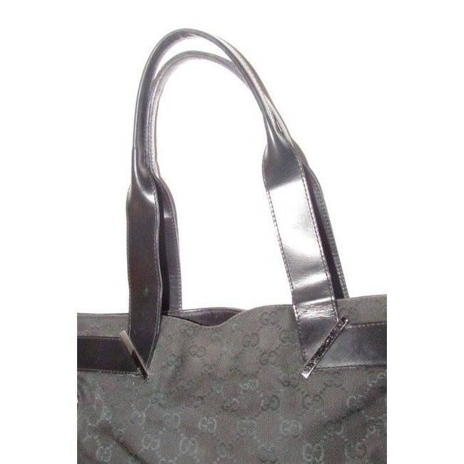 Gucci Webby Gg Satchel Style Black Canvas With Black Large G Logo Print