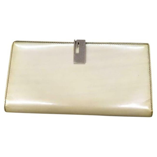 Gucci Iridescent Ivory Leather Xl Continental Bi Fold Wallet