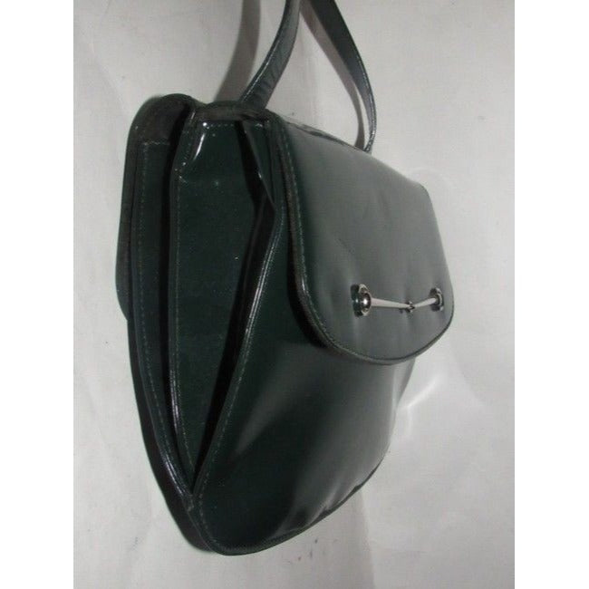 SOLD! Gucci Green Glossy Patent Leather Horsebit Satchel