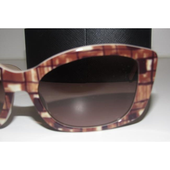 Prada Marbleized Heavy Plastic In Shades Of Brown Sunglassesdesigner Sunglasses