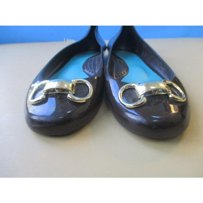 Oka B Brown Jelly Ballet With Teal Turquoise Insoles Flats Size Eu