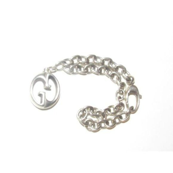 Gucci Vintage Sterling Silver 'GG' Charm Bracelet