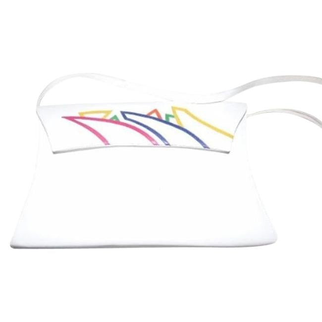 Bally Sale Designer Purses White With Multicolored Envelope Top Patent Leather Cross Body Bag