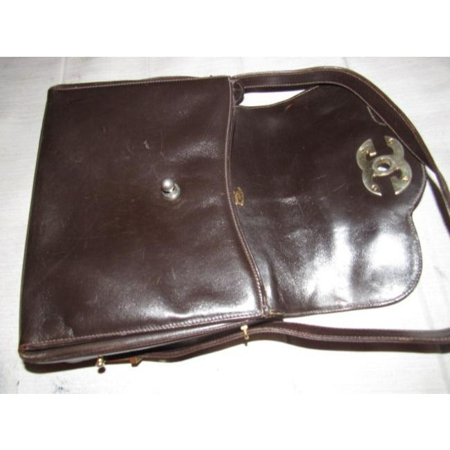 Gucci Vintage Rich Brown Leather Satchel