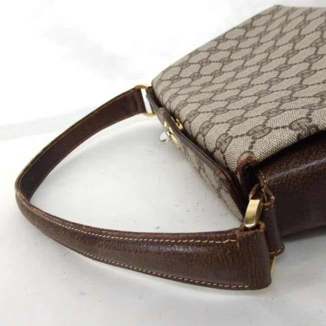 Gucci Bag Guccissima Boxy Top Handle Purse Brown G Print Gold Leather And Coated Canvas