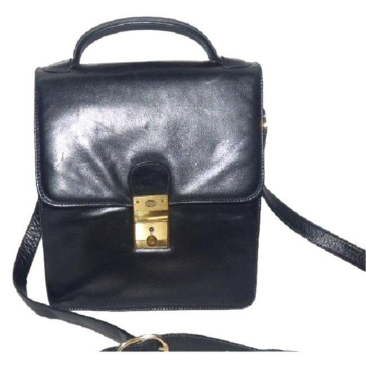 Gucci black smooth leather early Lady Lock two-way