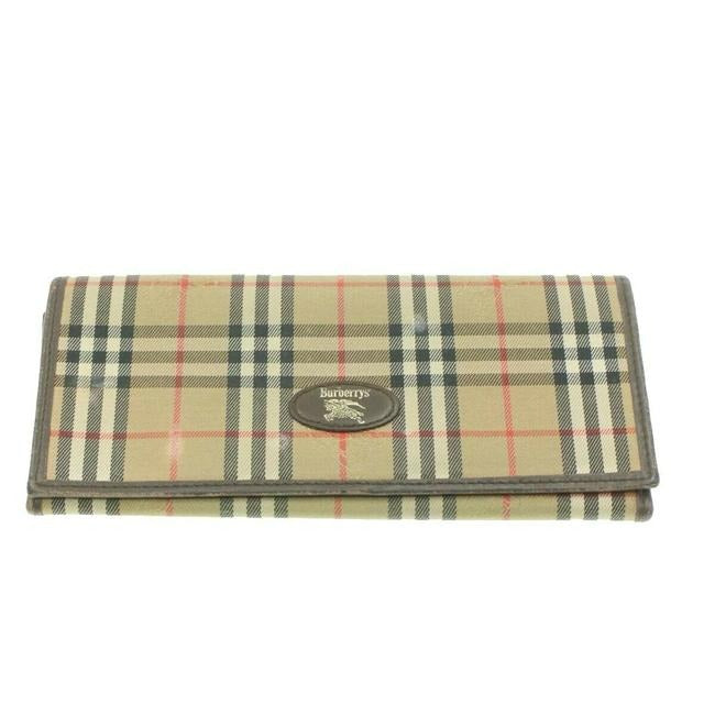 Burberry Nova Check Plaid Brown Leather Xl Vintage And Wallet