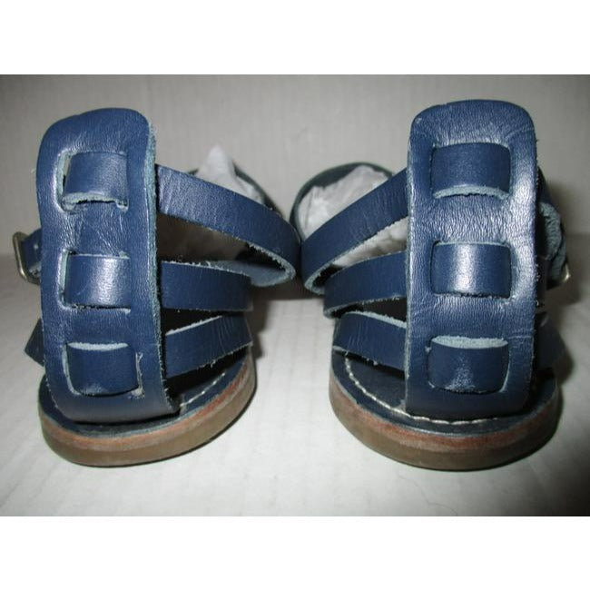 Madewell Blue Strappy Accent Stitched Flats Sandals Size Us