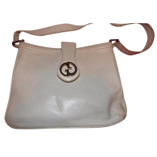 Gucci Vintage Pursesdesigner Purses White Leather Shoulder Bag