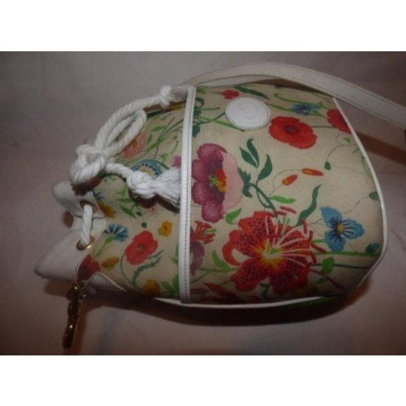 GUCCI Vintage Garden Souvenir Floral Bucket Bag