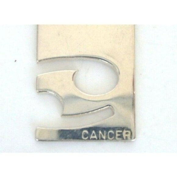 Gucci Bold Sterling Cancer 'Dog Tag' Pendant