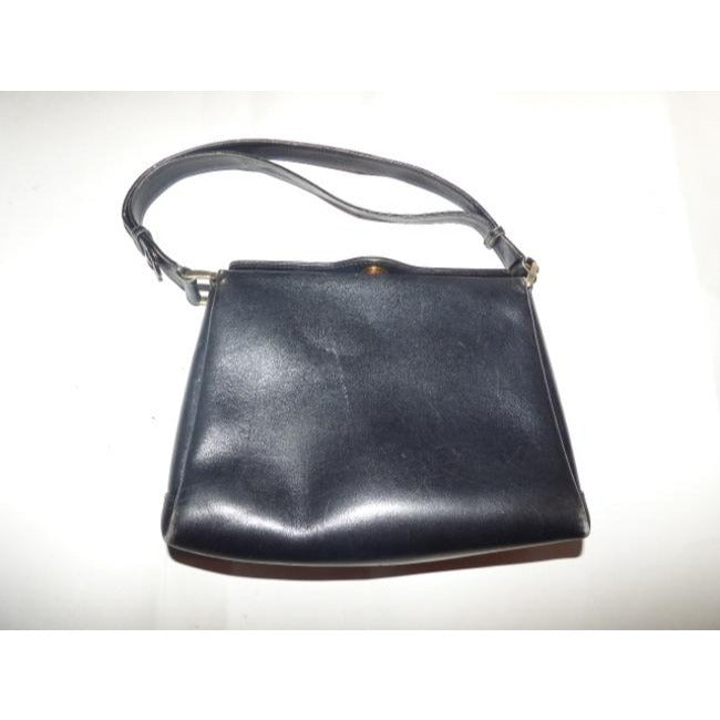 Gucci Vintage Midnight Blue Leather Satchel