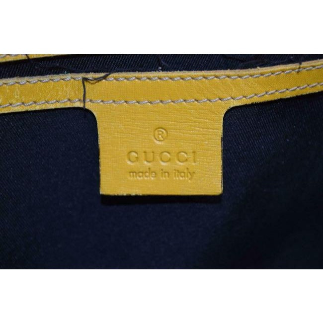 Gucci Bag Web Supreme Brown Large G Logo Print On White Coated Canvas And Yellow Leather Gg Tote