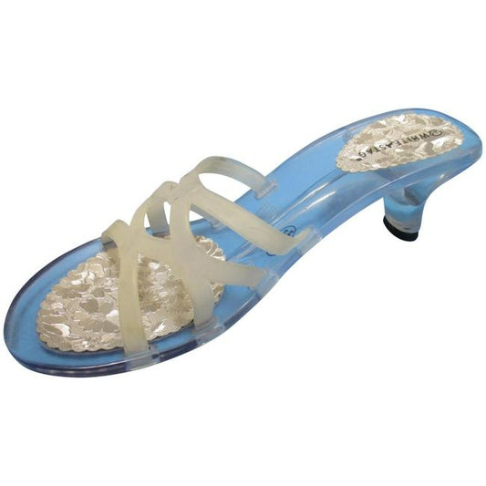 White Stag Jelly Clear Glitter Open Toe Sandals Mulesslides Size Us