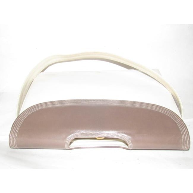 SALE! Bally Vintage Taupe & Ivory Leather Shoulder Bag