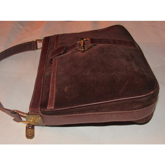 Gucci Vintage Pursesdesigner Purses Shades Of Brown In Leathersuede Leathersuede Shoulder Bag