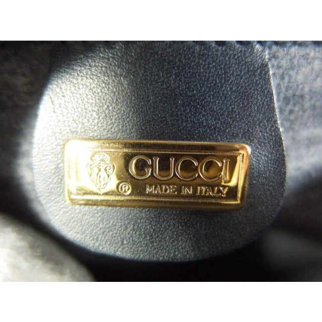 Gucci Vintage Blue And Gg Leather Cross Body Bag