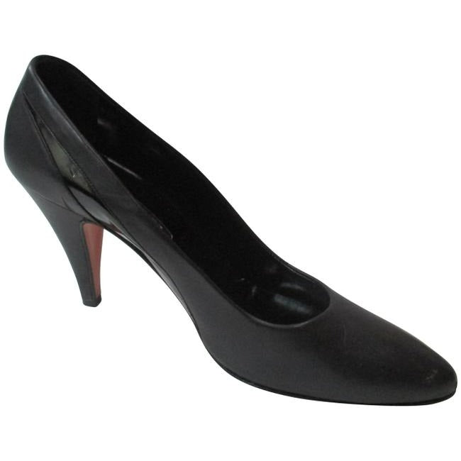 Pancaldi Black Italian Patent Swirls Pumps Size Us