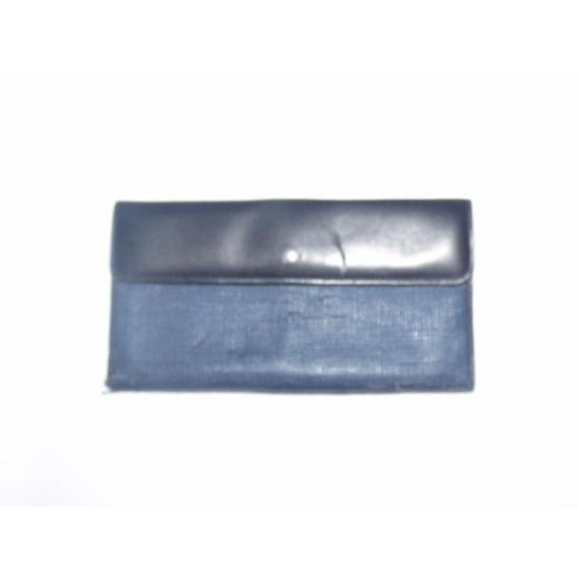 Gucci Navy Coated Canvas Leather Vintage Wallet