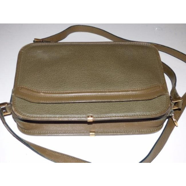 Gucci Vintage Ivy Green Leather Cross Body Bag