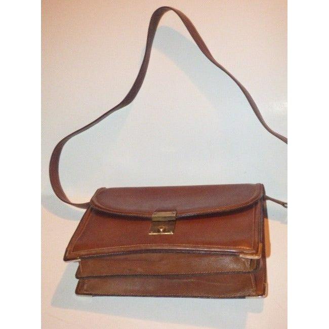 Gucci Vintage Supple Brown Leather Shoulder Bag