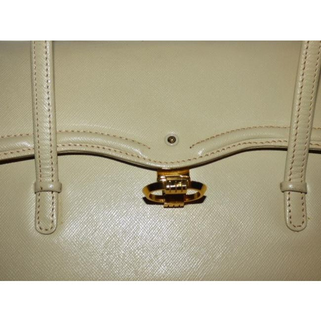 Gucci Dionysus Top Bag Boxy Structured Handle Kelly Ivory Texured Leather Satchel