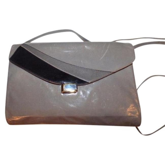 Bally Vintage Pursesdesigner Purses Patent Leather In Shades Of Grey And Black Cross Body Bag