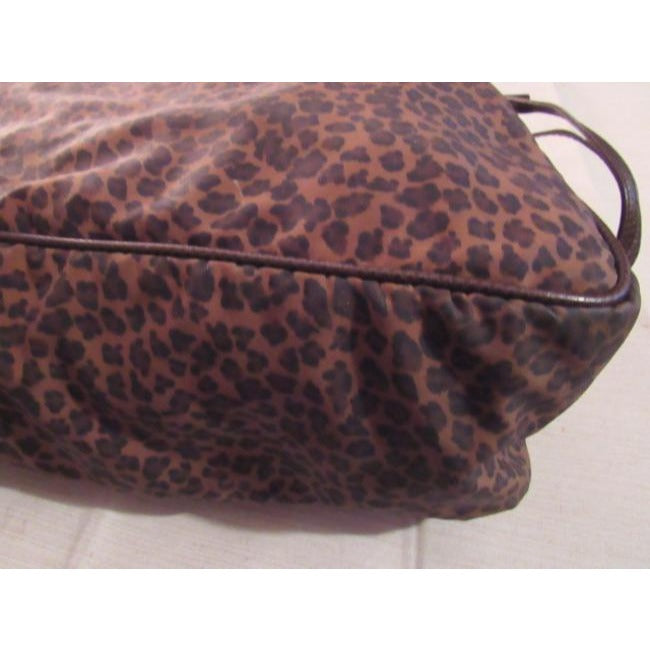 Bottega Veneta Leopard Print Silk & Leather Satchel