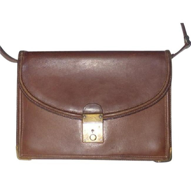 Gucci Vintage Supple Brown Leather Shoulder Bag