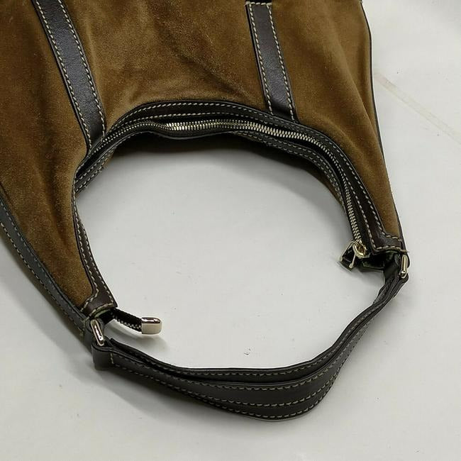 Gucci Reins Britt Xl Brown And Black Suede Leather Hobo Bag