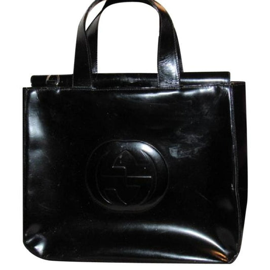 Gucci Soho Vintage Black Patent Leather Satchel