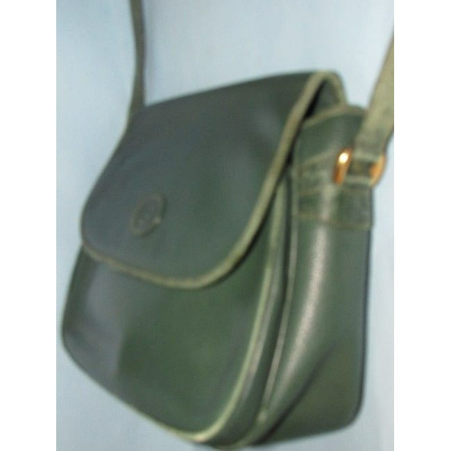 Gucci Vintage Forest Green Leather Hobo Bag