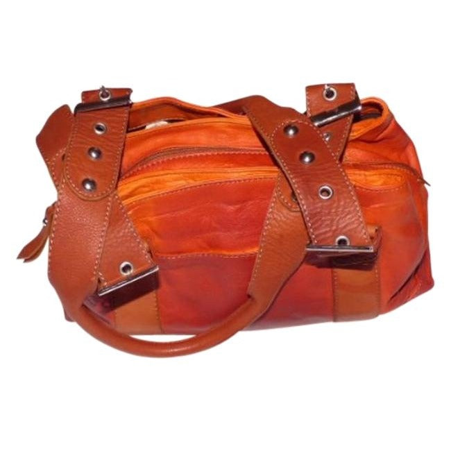 Vintage Designer Pursesdesigner Orange And Tan Leather Purse And Multicolored Wallet Satchel