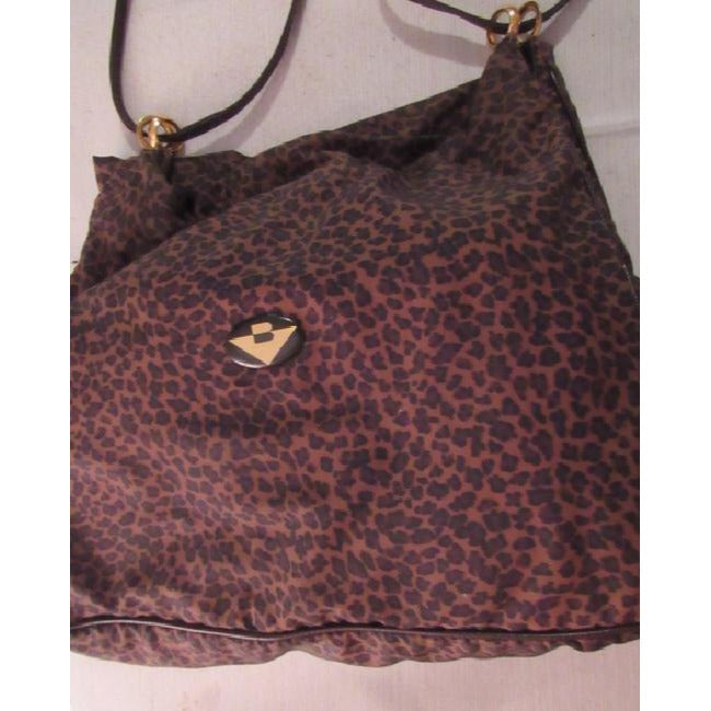 Bottega Veneta Leopard Print Silk & Leather Satchel